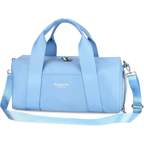 No Brand Handbags - 🆕Women Blue Compact Gym Bag Mini Sport Bag with Wet Pocket Compartment Bag